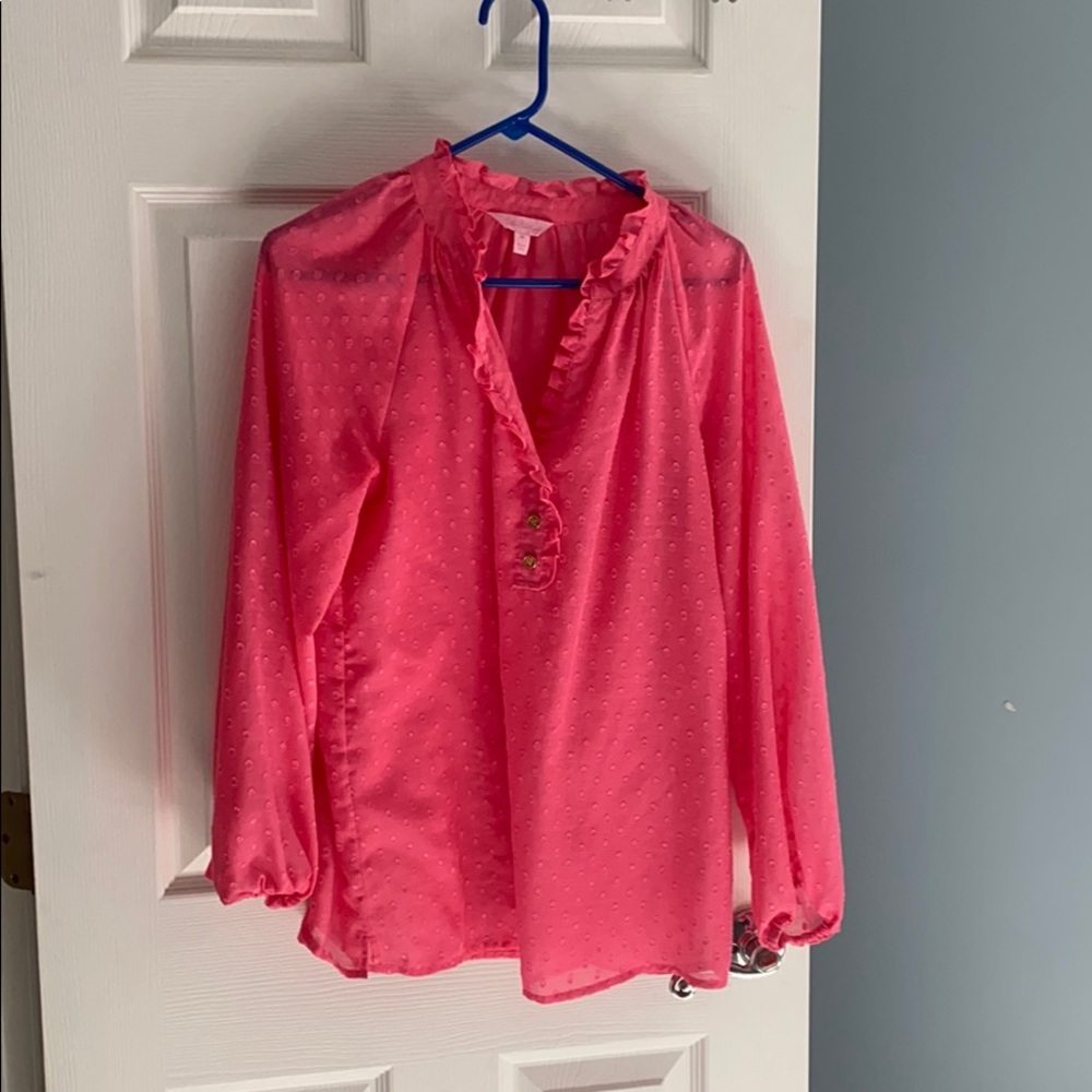 Pink Lilly Pulitzer Blouse, size M.